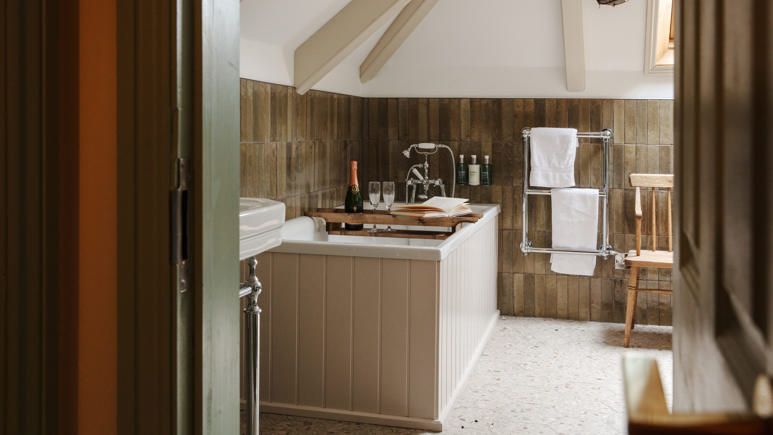 Bath tub in hotel room